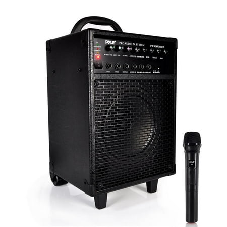 PYLE PWMA930IBT - Wireless Portable Bluetooth PA Speaker System, Built-in Rechargeable Battery, Wireless Microphone, 30-Pin iPod Dock, 600 (Best Bluetooth Speaker Dock)