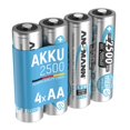 thumbnail image 1 of Ansmann Max E Plus AA 2500 mah Piles Rechargeables à Faible Autodécharge 4 Paquets, 1 of 4