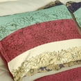 thumbnail image 2 of Secret Season100% Cotton 3PC Vermicelli-Quilted Patchwork Quilt Set Full/Queen, 2 of 4