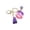 S, variante sur Porte-clés Lettre Scintillante en Résine Hangs 2 avec Surpiqûres Colorées et Style Fluide / Porte-Clés Caractère Anglais Colle Goutte Violette