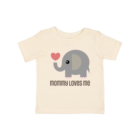 

Inktastic Mommy Loves Me Elephant Gift Baby Boy or Baby Girl T-Shirt