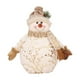 thumbnail image 2 of Figurita de muñeco de nieve con bufanda y copa - Decoración navideña de peluche 7x12,2 pulgadas para casa, mesa, oficina - Muñeco de nieve de peluche blanco que sostiene copos de nieve, 2 of 6