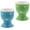 Blue Green, variant on Servette Home Egg Cup Cute Ceramic Soft Boiled Egg Holder - Set of 2 (Pink Polka Dot)