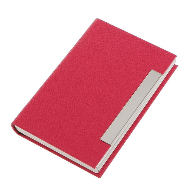 Funda para tarjeta de identificación de crédito shamjiam Material cuero Caso de la tarjeta de visita