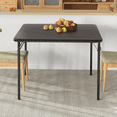 thumbnail image 3 of Festisoul Folding Card Table, 34'' Portable Square Game Table with Collapsible Legs, Multifunctional Foladable Table with PU Padded Tabletop for Home, Camping, Picnics, Games, 3 of 9