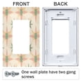 thumbnail image 3 of Yayeee Rocker Switch Wall Plate 3-Gang 6.5"x4.6" Home Decorative Outlet Cover, Pastel Beige Geometric, 3 of 6