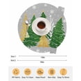 thumbnail image 6 of 15 Inch Round Placemats Set of 6, Grey Christmas Tree Non Slip Heat Insulation PP Table Mats, Green Golden Xmas Tree Snowflake Winter Washable Place Mats for Kitchen Dining Party Table Decor, 6 of 7