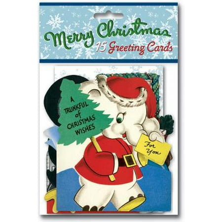 Vintage Christmas Cards Packet : 15 Greeting Cards with