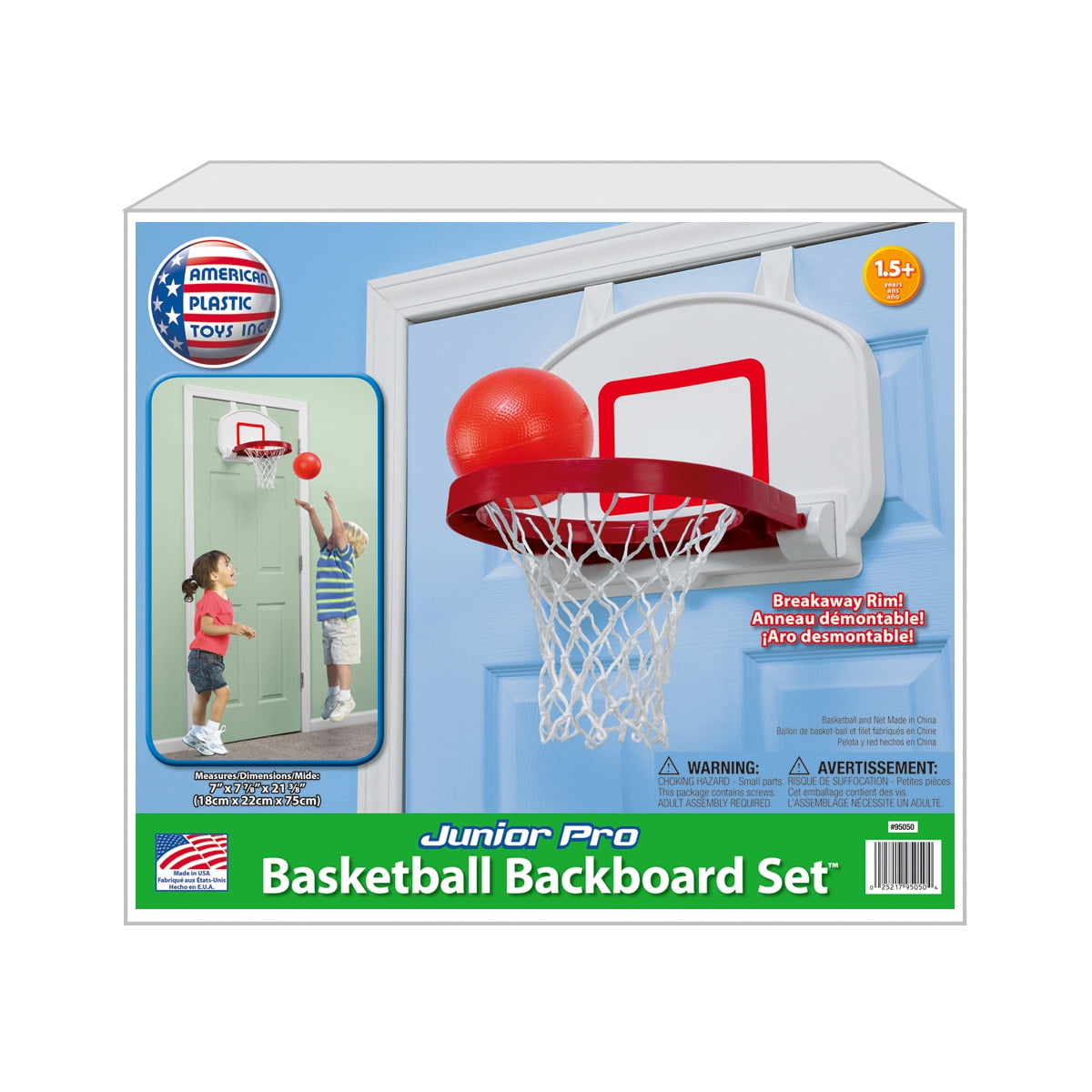 American Plastic Toys Basketball Backboard Set
