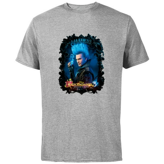 Disney Channel Descendants 3 Hades - Short Sleeve Cotton T-Shirt for Adults -Customized-Royal Heather