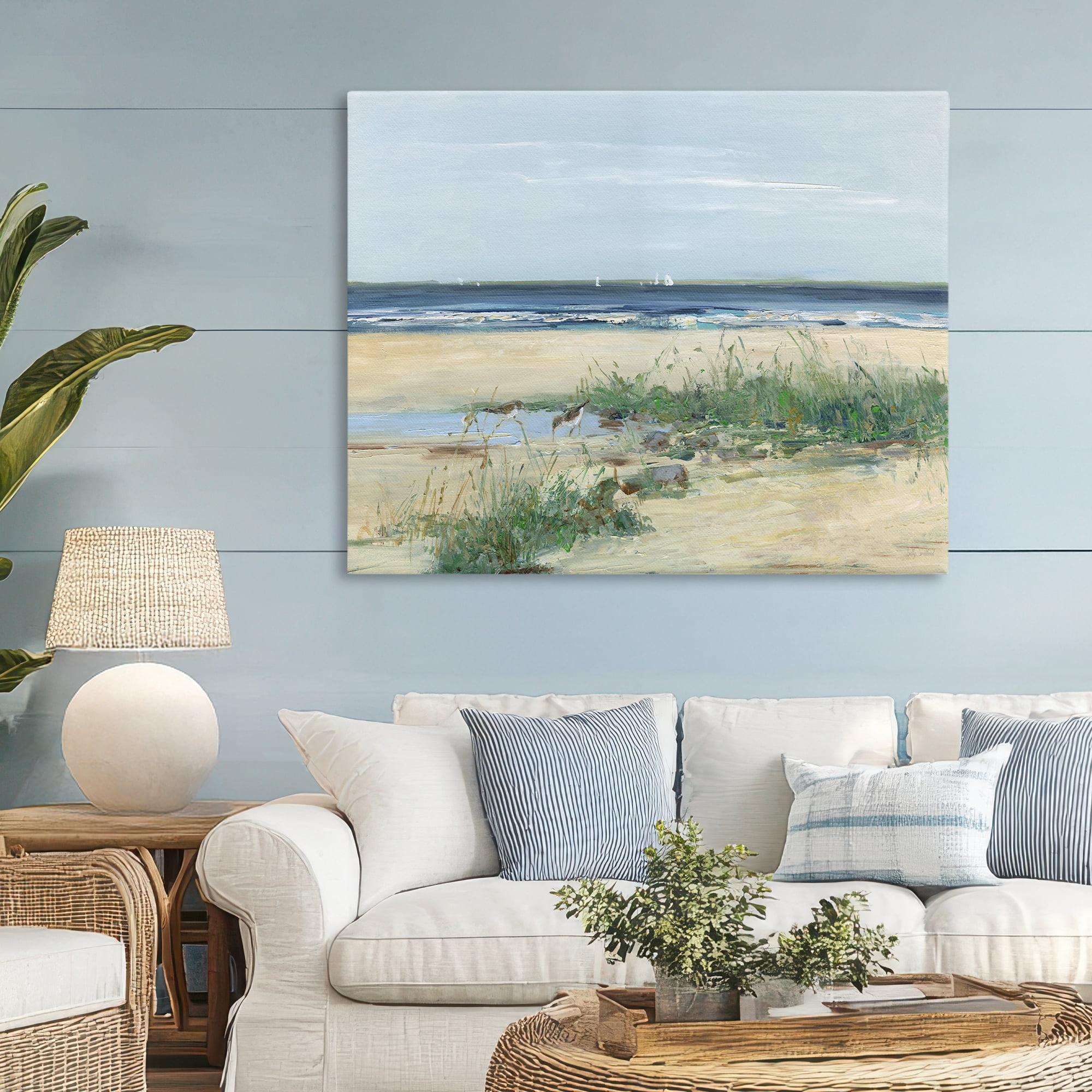 Stupell Industries Beach Marsh Sandpipers Canvas Wall Art, design by Sally Swatland