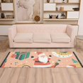 thumbnail image 2 of Yayeee Runner Rug for Bedroom 2'x6' Machine Washable Hallway Non Slip Mat, Pink Christmas Santa, 2 of 8