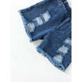 thumbnail image 6 of Wassery Toddler Baby Boy Girl Denim Shorts 1 2 3 4 5 Years Kids Stretch Ripped Raw Hem Jean Shorts Summer Shorts Casual Streetwear, 6 of 8