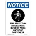 thumbnail image 1 of SignMission OS-NS-A-1218-V-12449 12 x 18 Po Panneau d'Avertissement OSHA - Protection contre les Chutes Doit, 1 of 1