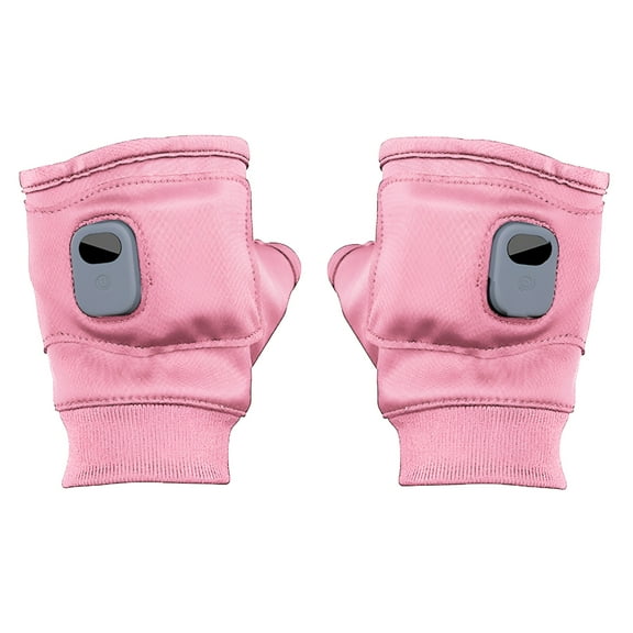 TELOLY Heated Mittens for Women Unisex Heating Warm Ski Half Finger Gloves Mittens