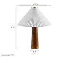 thumbnail image 4 of Modway Jessica Table Lamp With Pleated Fabric Shade in Walnut, 4 of 10
