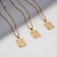thumbnail image 2 of Collar sencillo de acero inoxidable de 18 quilates estilo hip hop para hombre, colgante con letras de acero de titanio y oro europeo y americano HIPHOP, 2 of 6