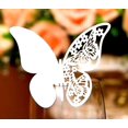 thumbnail image 3 of 100pcs Cut Out Butterfly Cup Card Dark Purple Butterfly Seat Card Laser Card Butterfly Wall Sticker Paper Card, 3 of 3