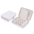 thumbnail image 2 of Unique Bargains Travel Jewelry Box Portable PU Leather Jewelry Organizer Case Storage White, 2 of 7