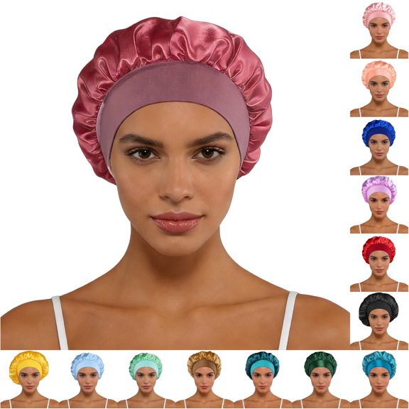 XIAOCHA Womens Satin Bonnet Hat Sleep Sun‑Shield Hat Indoor Casual Hat,RD2