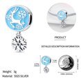 thumbnail image 3 of Jeffery Charms for Women Bracelet Necklace 925 Silver Christmas gingerbread man, cane candy, Snowman flower wreath Pendants,Christmas, 3 of 6