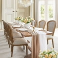 thumbnail image 5 of WARM HOME DESIGNS Chiffon Double Window Scarves in Nude and White Colors for Brown Home Décor. CHS 144 WHITE & NUDE, 5 of 5