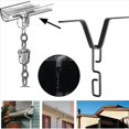 thumbnail image 4 of 3X Rain Chain Gutter Adapter, Black V-Shaped Rain Chain Adapter with S-Shaped Hook, Rain Chain Hook,3 x Rain Chain Gutter Adapter,black, 4 of 9