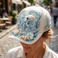 thumbnail image 6 of 3D Ocean Creatures Embroidery Cap, Adjustable Cotton Baseball Cap, Raised Embroidered Sea Animal Hat for Beach Travel,One Size, 6 of 6