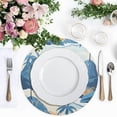thumbnail image 4 of Trees Mountain Ocean Sea Black Round Placemats Plate Mats 15 Inch Non-Slip Heat Resistant Washable PVC Set Indoor for Kitchen Dining Table 4PCs, 4 of 6