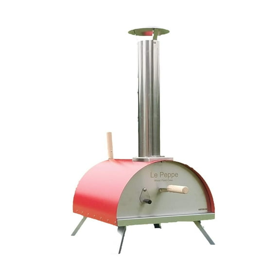 Wppo Wood Fired Outdoor Pizza Oven, Red - Portable