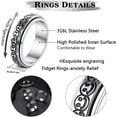 thumbnail image 2 of Jstyle Fidget Rings for Anxiety Stainless Steel Spinner Ring Anti Anxiety Ring for Women Stress Relieving Reduce Anxiety, 2 of 14