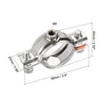 thumbnail image 2 of Uxcell 304 Stainless Steel Wall Ceiling Mount Pipe Supports for 54-57mm Pipe 2 Pack, 2 of 5