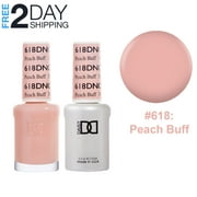 DND Gel Nail Polish & Nail Lacquer Set Soak Off Duo Set - #618 Peach Buff, 0.5 oz