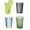 4 Pack(Transparent,Blue,Gray,Green), variant on PandaTop Plastic Drinking Glasses (Set of 4), 12oz Plastic Tumblers, Stackable and Unbreakable Clear Plastic Cups, Reusable Water Cups for kitchen, Stackable, BPA-Free, Dishwasher-Safe, 4 Color
