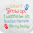 thumbnail image 4 of Inktastic Aviation Mechanic Like Daddy Boys or Girls Baby Bib, 4 of 4