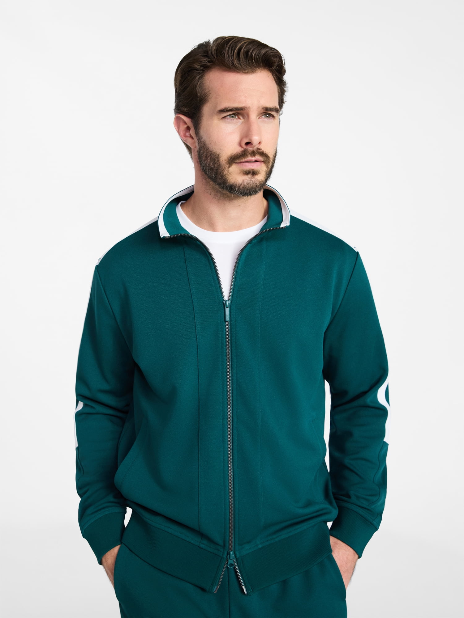 Athletic Works Men's & Big Men's Tricot Track Jacket, Sizes S-5XL