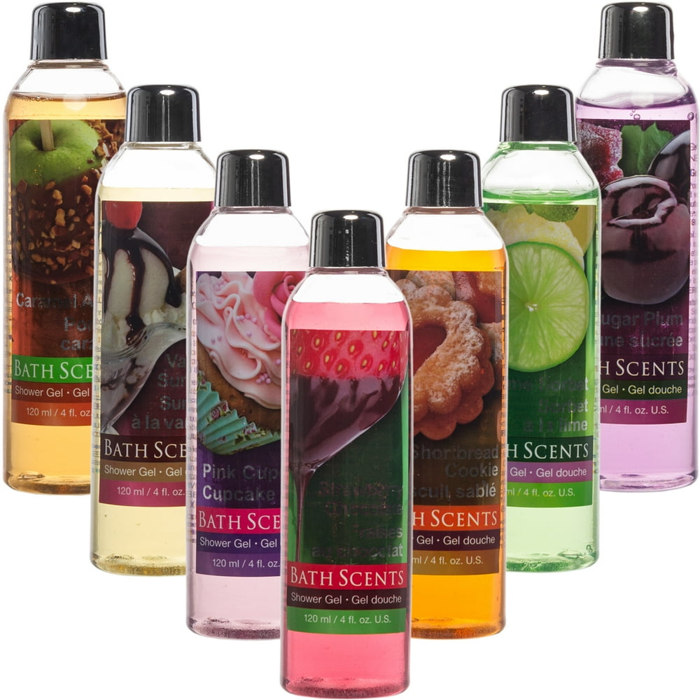 7pc Sweet Indulgence Dessert Scented Assorted Shower Gels Bath Body Wash Soap