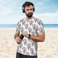 thumbnail image 4 of Wukai Tulips Flowers Print Men's Short-Sleeved Mesh T-Shirt,Quick-Dry Short Sleeve Workout T-Shirt-X-Small, 4 of 8