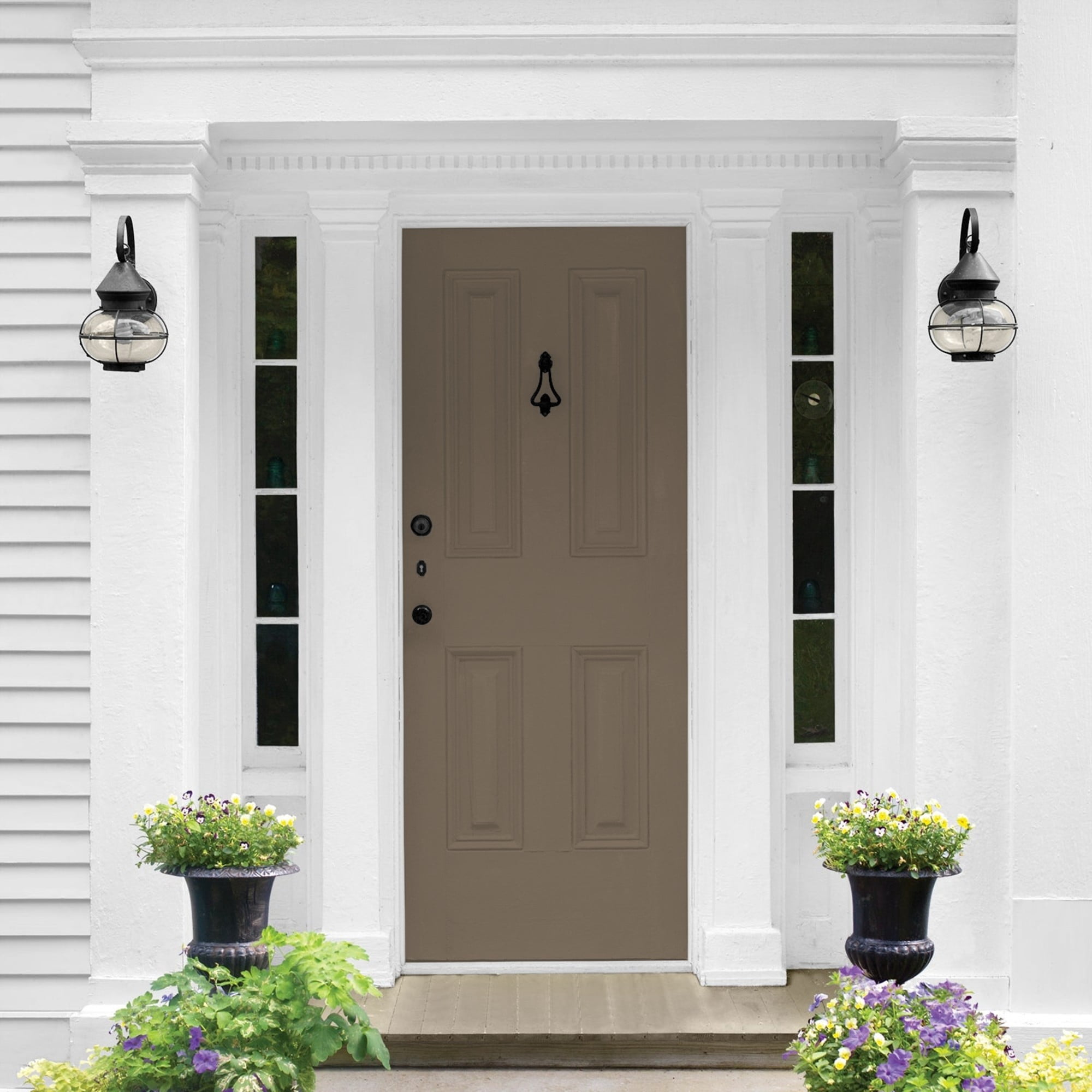 Glidden HEP Curlew / Brown Semi-Gloss Exterior Paint with Primer, 1 Gallon