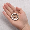 thumbnail image 4 of Uxcell 6Pack 0.94" Single Prong Belt Buckle Round Center Bar Buckles for Leather Craft, Silver, 4 of 7