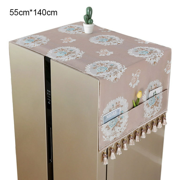 Refrigerator Cover Cloth Art Household Towel Cloth Double/Single Door Refrigerator  Cover with Tassel Pendant Home Decor 