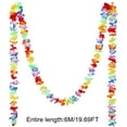 thumbnail image 3 of JilgTeok 1 Packs Hawaiian Leis Flower Strip Decorative Colorful Flower Leis for Pool Party Decorative Necklace Holiday Beach Summer Supplies, 3 of 8
