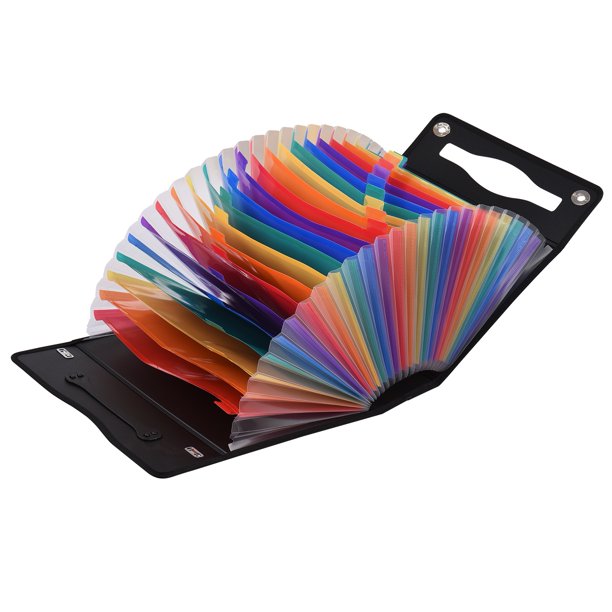 Organizador De La Carpeta De Archivos De Accordian Organizador 24 Caso De Archivo En Expansión De Bolsillos Con La Portada A4 Tamaño De La Letra Documento Organizador Rainbow
