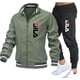thumbnail image 5 of Conjunto para hombre, nueva ropa deportiva para primavera y otoño, conjunto de 2 piezas, traje deportivo, chaqueta + pantalón, chándal, ropa de moda masculina, chándal de marca, 5 of 5