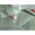 thumbnail image 4 of Ambesonne Tree Quilted Bedspread Set 3 Pcs, Illustration of Triangles, King Size, Coral and Reseda Green, 4 of 5
