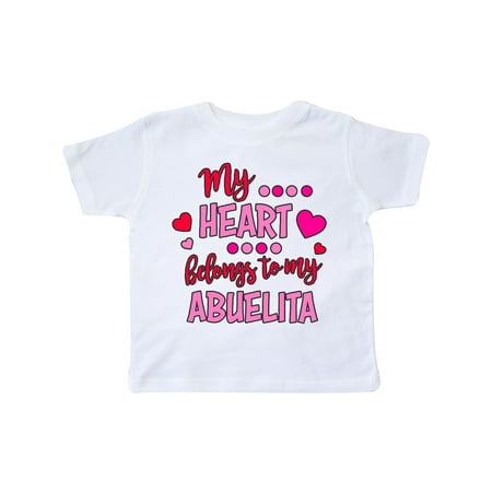 

Inktastic My Heart Belongs to my Abuelita Gift Toddler Boy or Toddler Girl T-Shirt