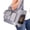 Grey, variant on Premium PU Leather & Oxford Pet Carrier, Foldable Airline-Approved Travel Bag for Small-to-Medium Cats & Dogs - Waterproof Portable Purse with Breathable Mesh