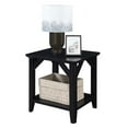 thumbnail image 3 of Convenience Concepts Winston Table d'Appoint avec Étagère en Bois Noir, 3 of 7