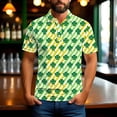 thumbnail image 6 of biudgviw Saint Patricks Day T Shirts for Men Short Sleeve Print Golf Shirts Lightweight Fitted Button Lapel Graphic Tees Big and Tall, 6 of 7