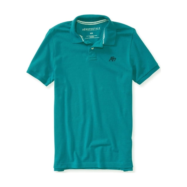 Aeropostale Mens A87 Logo Rugby Polo Shirt, Verde, Grande Aeropostale polo, rugbi